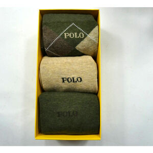 Polo Ralph Lauren 3 pack giftset crew dress socks, shoe size 10-13